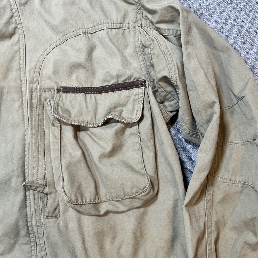 VTG Cabela's Medium Khaki Utility Jacket Outdoor Gear Military Hunting Fishing - Picture 6 of 15